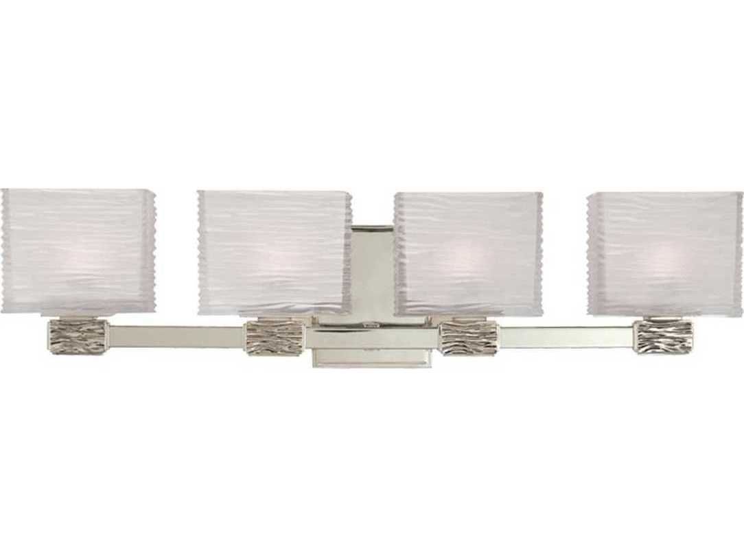 Hudson Valley Hartsdale 4-Light Satin Nickel White Glass Vanity Light