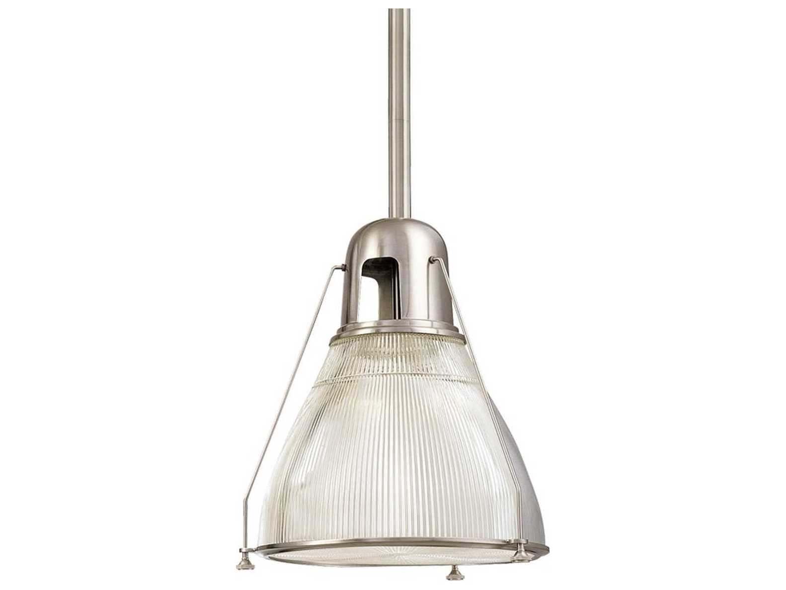 Hudson Valley Haverhill 1-Light Satin Nickel Clear Glass Bell Mini Pendant
