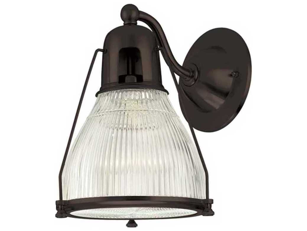 Hudson Valley Haverhill 1-Light Old Bronze Clear Glass Wall Sconce