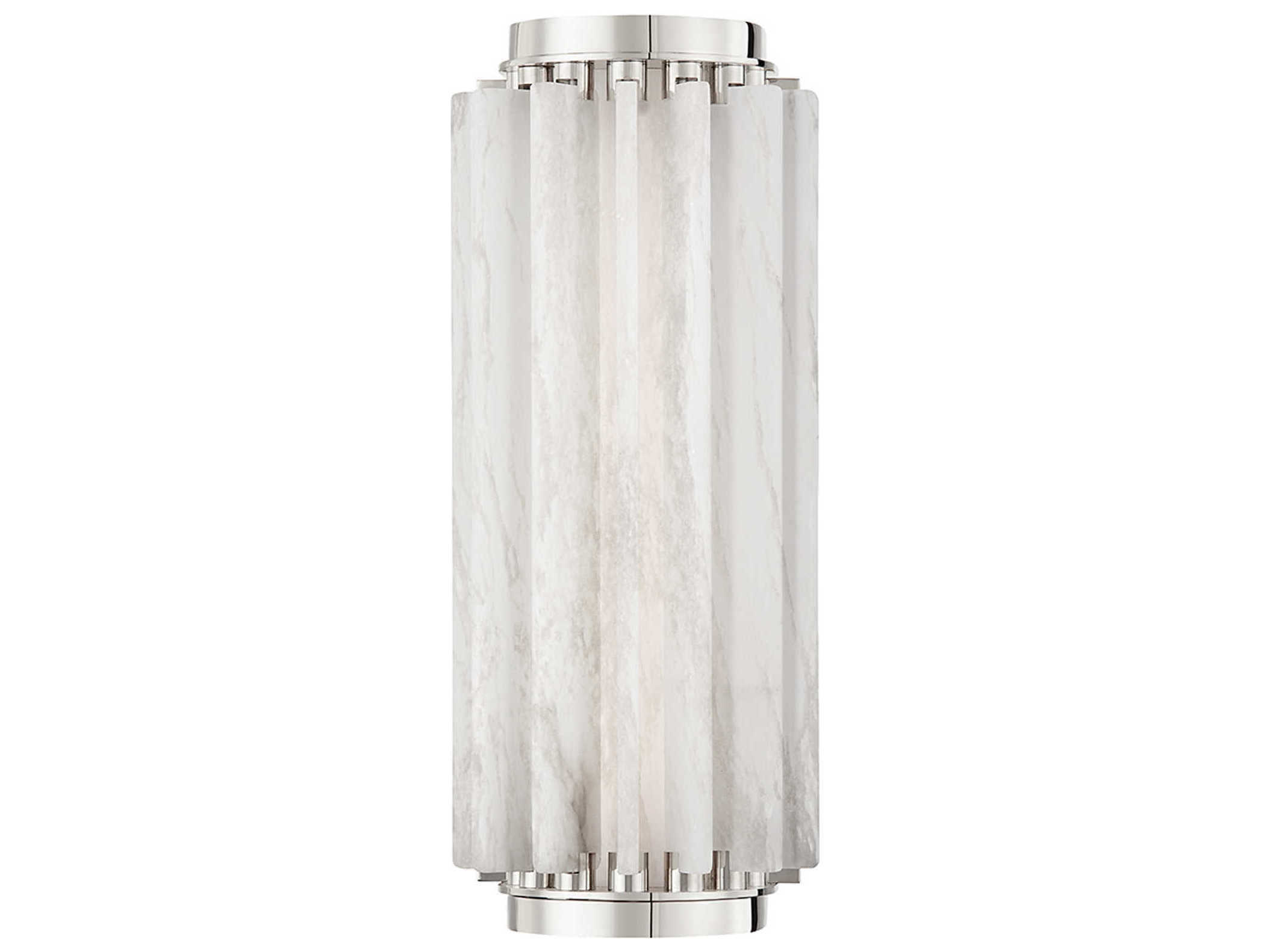 Hudson Valley Hillside 1-Light Polished Nickel Glass LED Wall Sconce