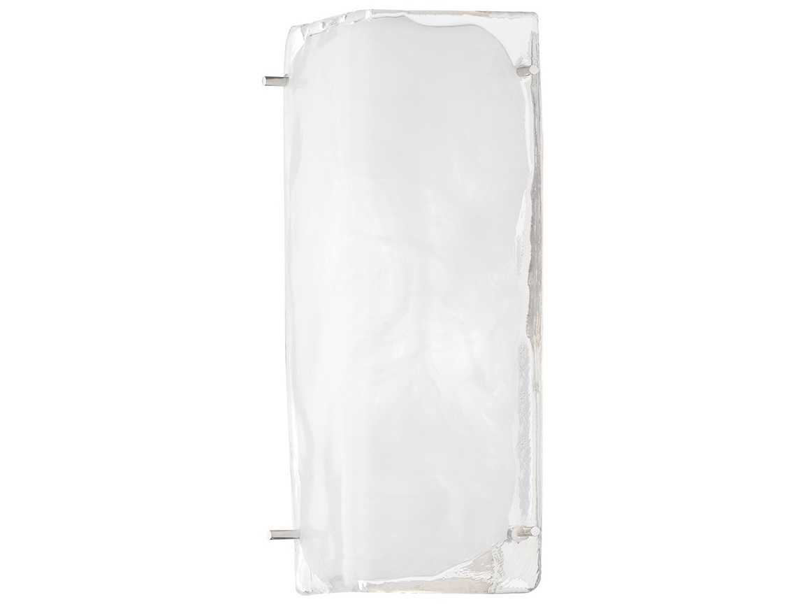 Hudson Valley Hines 1-Light Polished Nickel Glass Wall Sconce