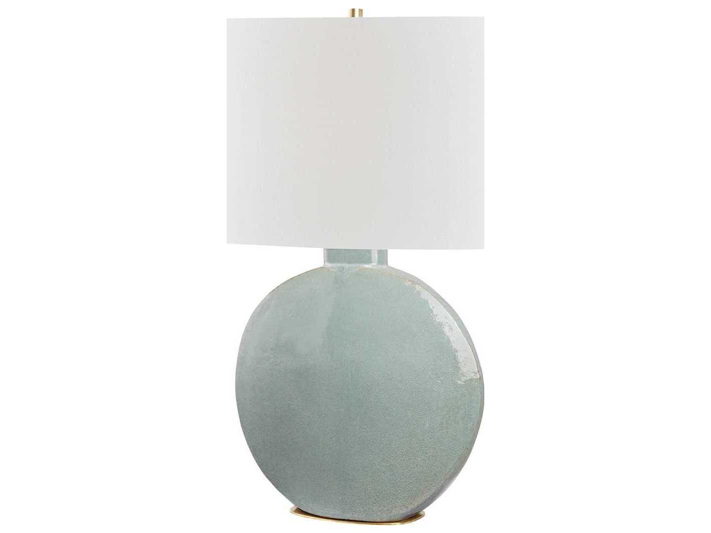 Hudson Valley Kimball Aged Brass Gray Buffet Lamp