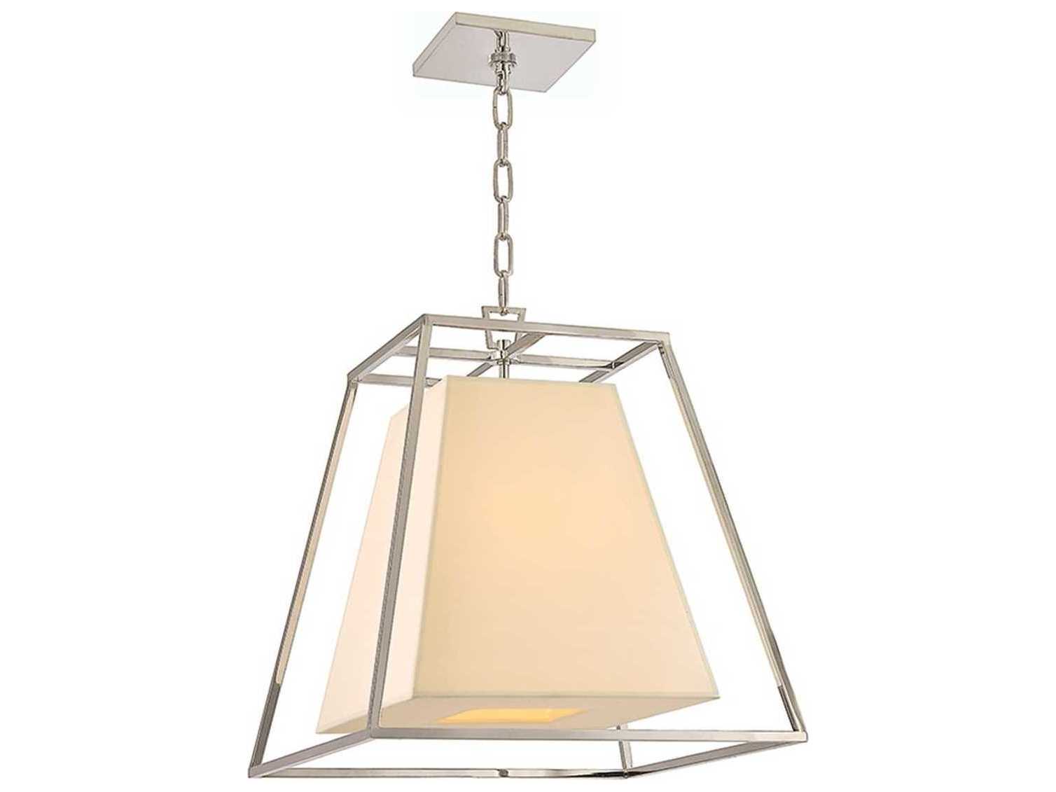 Hudson Valley Kyle 4-Light Polished Nickel Off White Empire Pendant