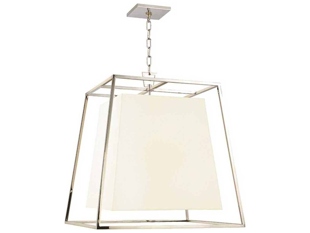 Hudson Valley Kyle 6-Light Polished Nickel White Empire Pendant