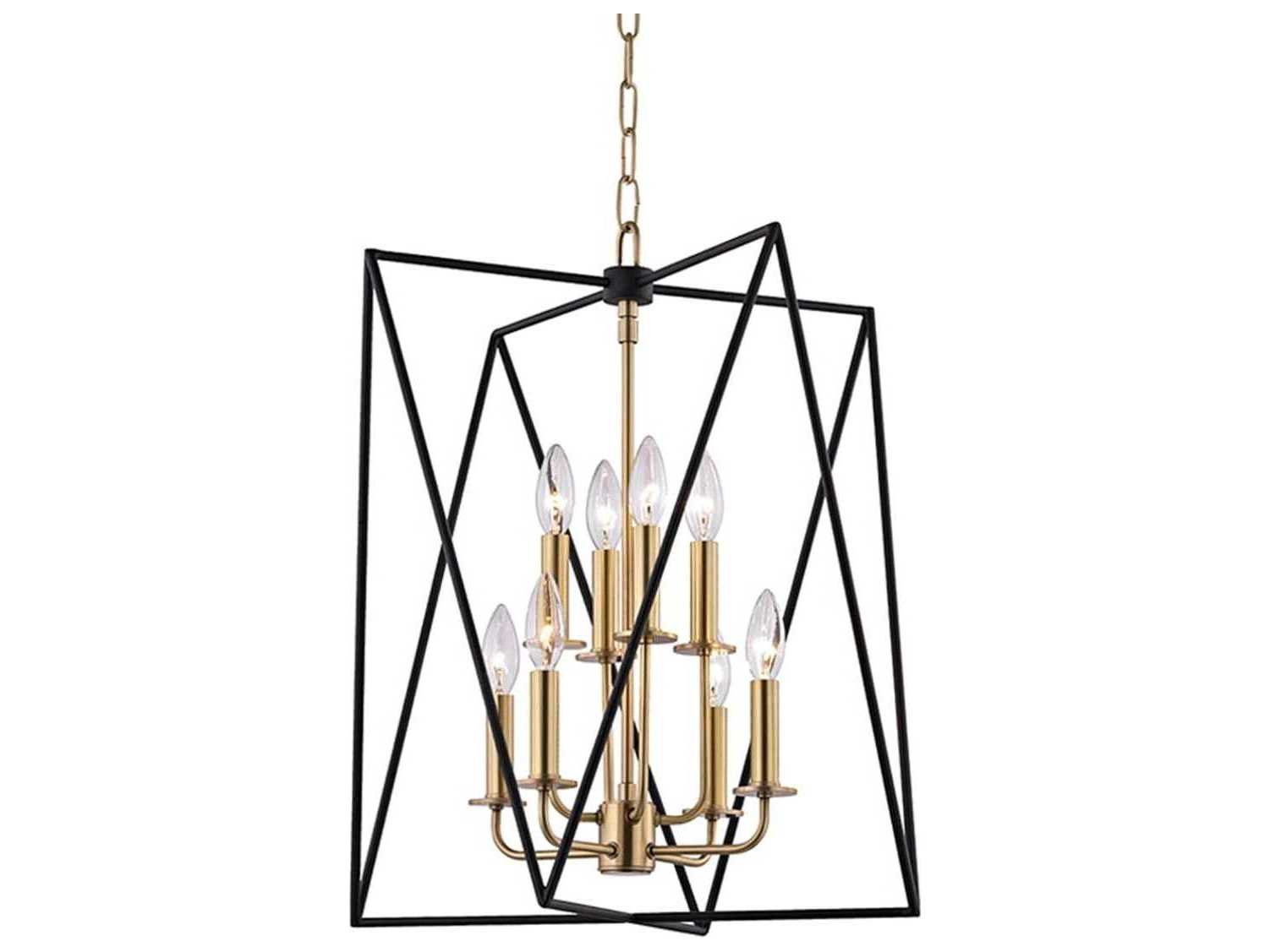 Hudson Valley Laszlo 8-Light Aged Brass Candelabra Tiered Chandelier