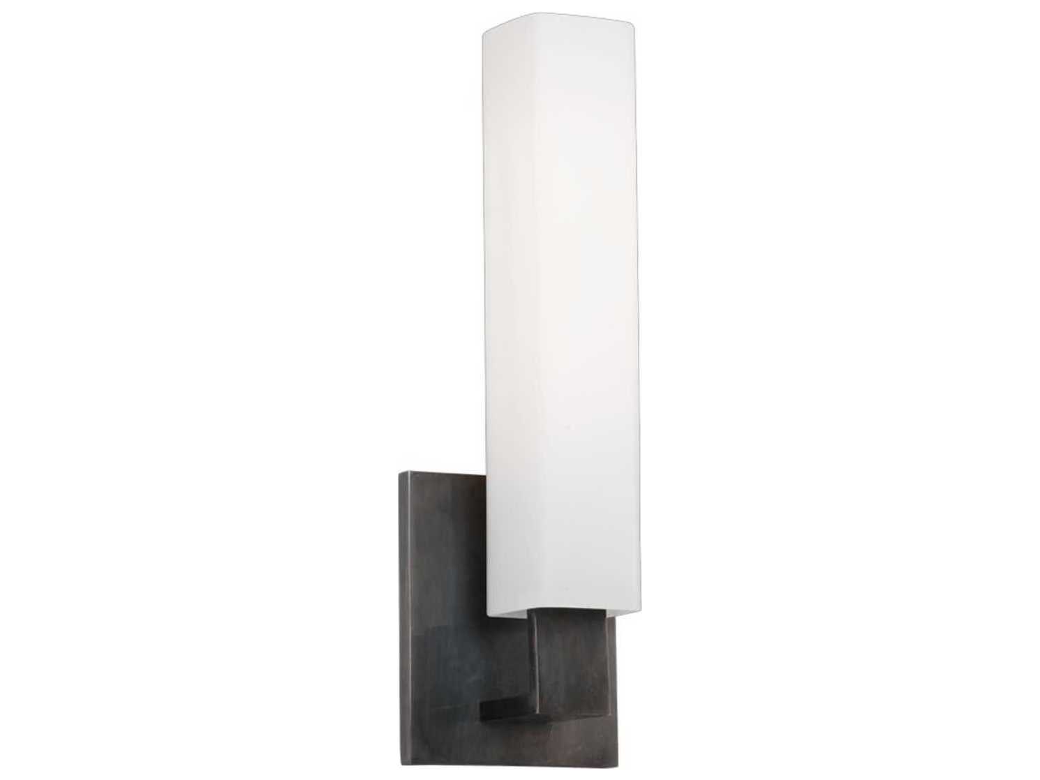 Hudson Valley Livingston 1-Light Old Bronze Off White Glass Wall Sconce