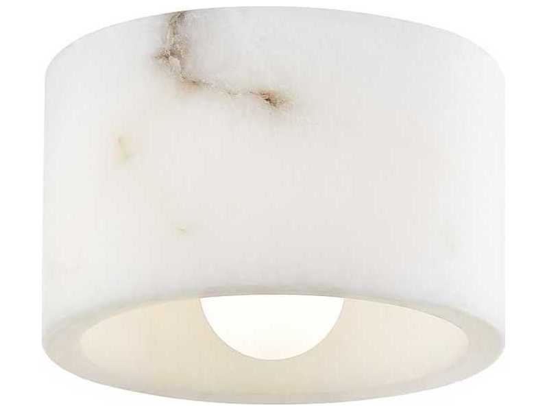 Hudson Valley Loris 1-Light Off White Polished Nickel Drum Flush Mount