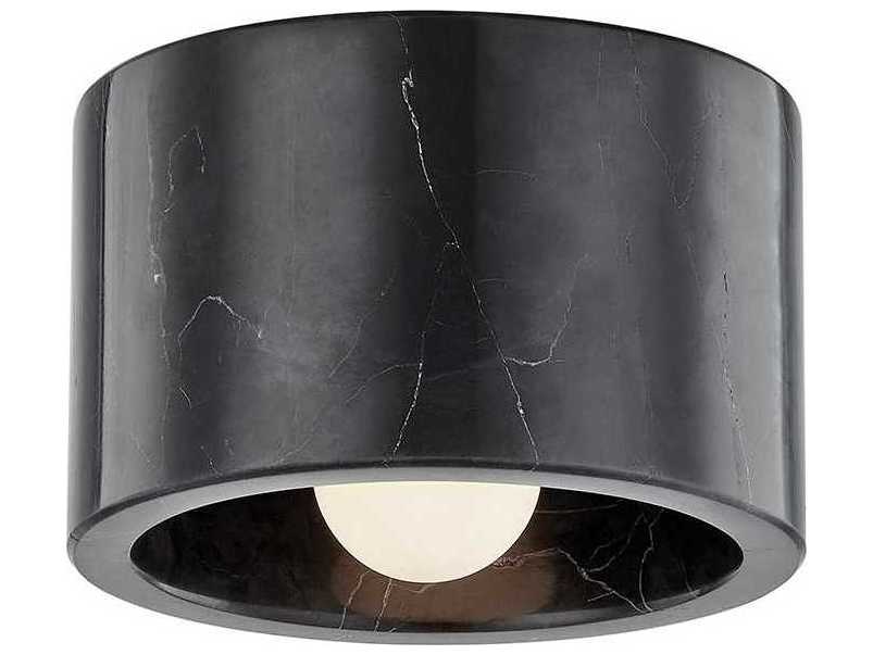 Hudson Valley Loris 1-Light Black Polished Nickel Drum Flush Mount