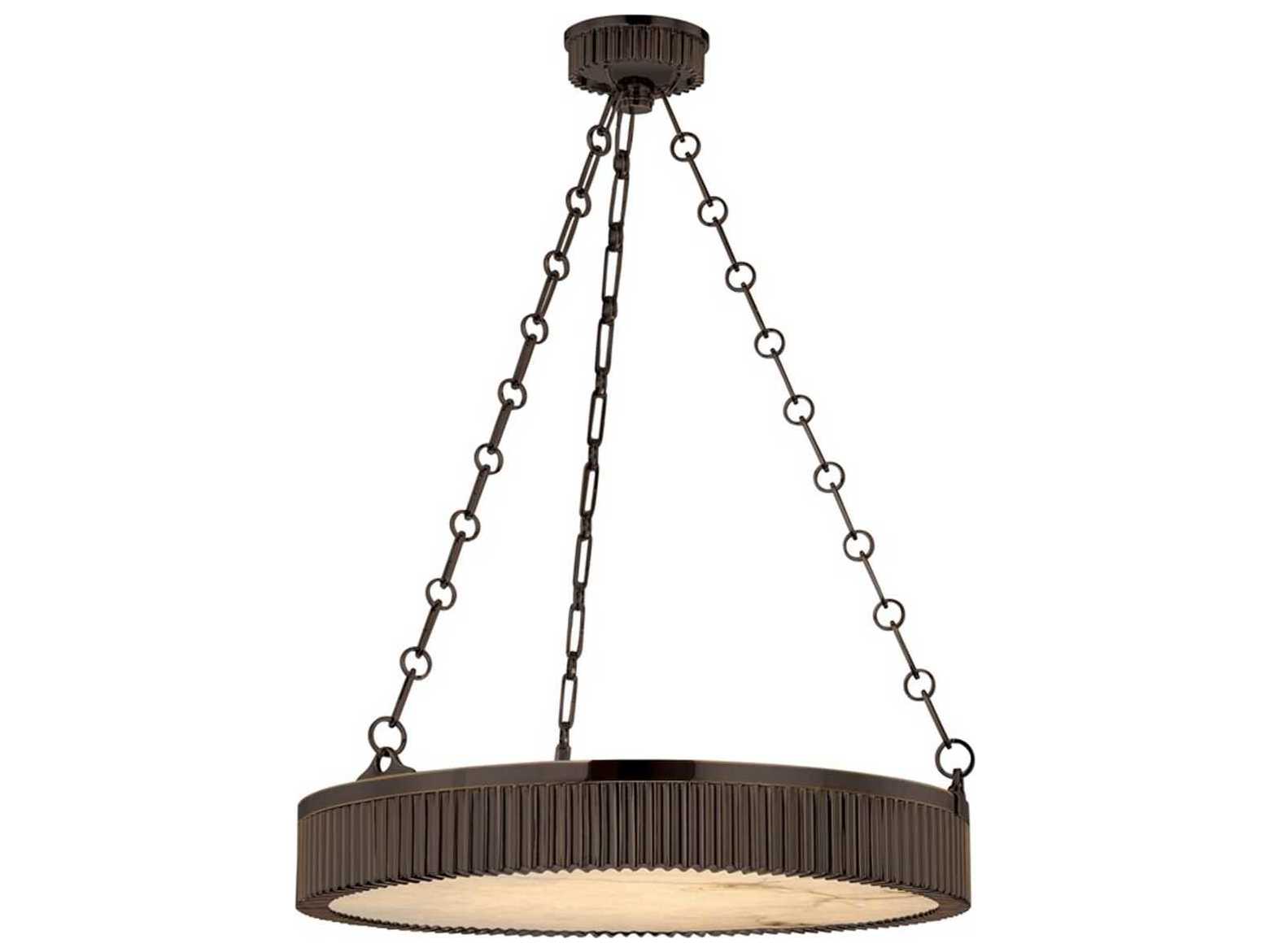 Hudson Valley Lynden 5-Light Distressed Bronze Drum Pendant