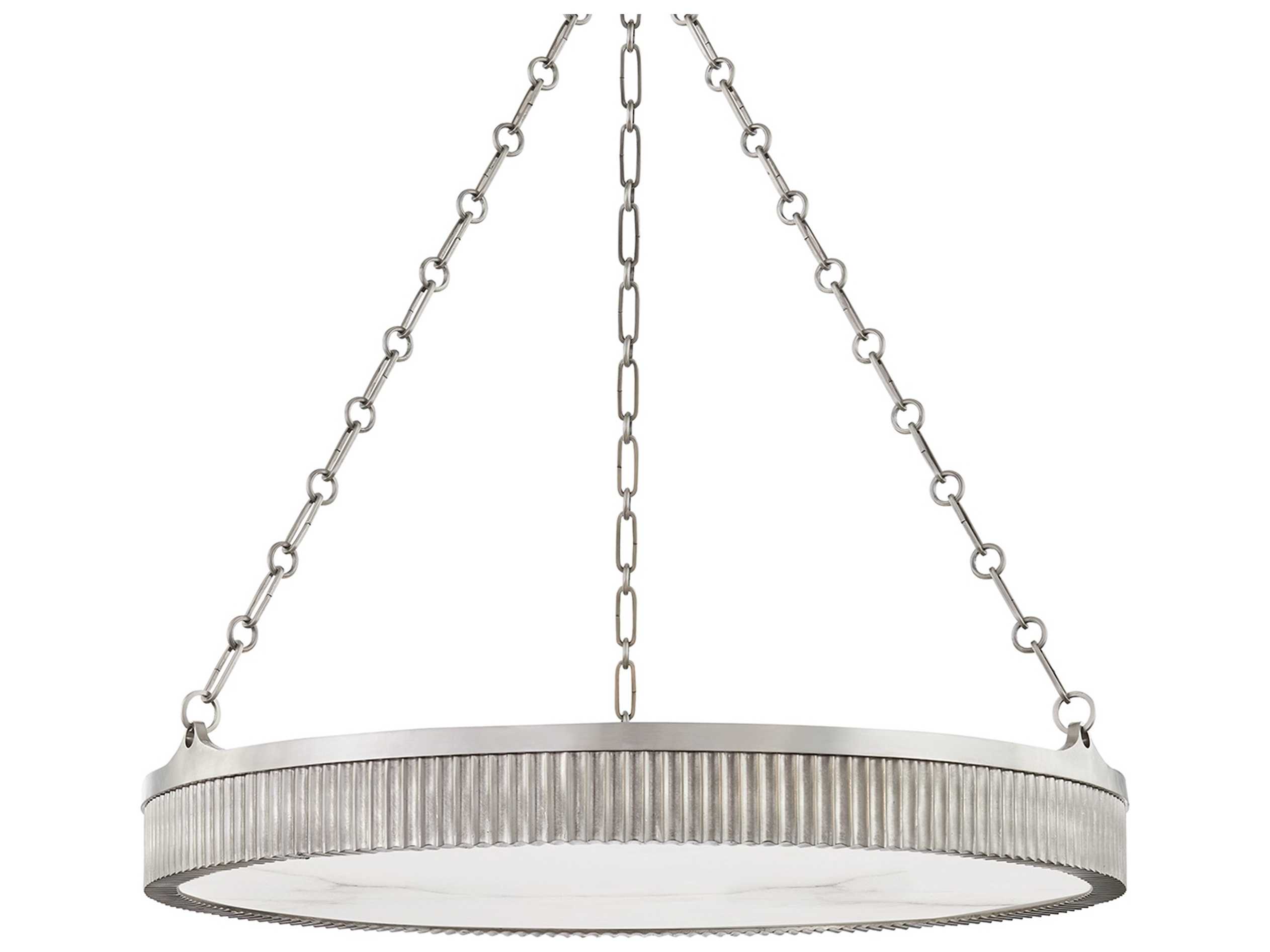 Hudson Valley Lynden 8-Light Antique Nickel Drum Pendant