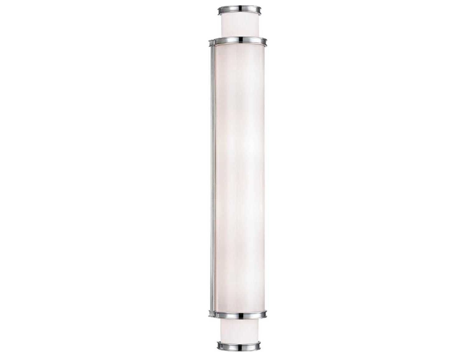 Hudson Valley Malcolm 1-Light Polished Nickel White Glass LED Vanity Light