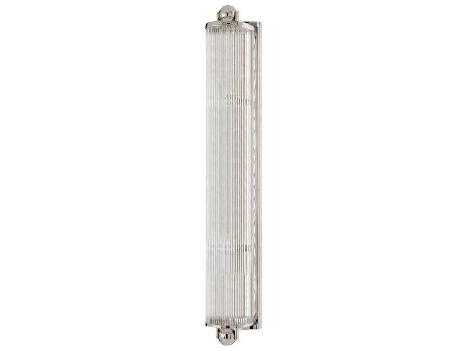 Hudson Valley Mclean 4-Light Polished Nickel Clear Glass Wall Sconce
