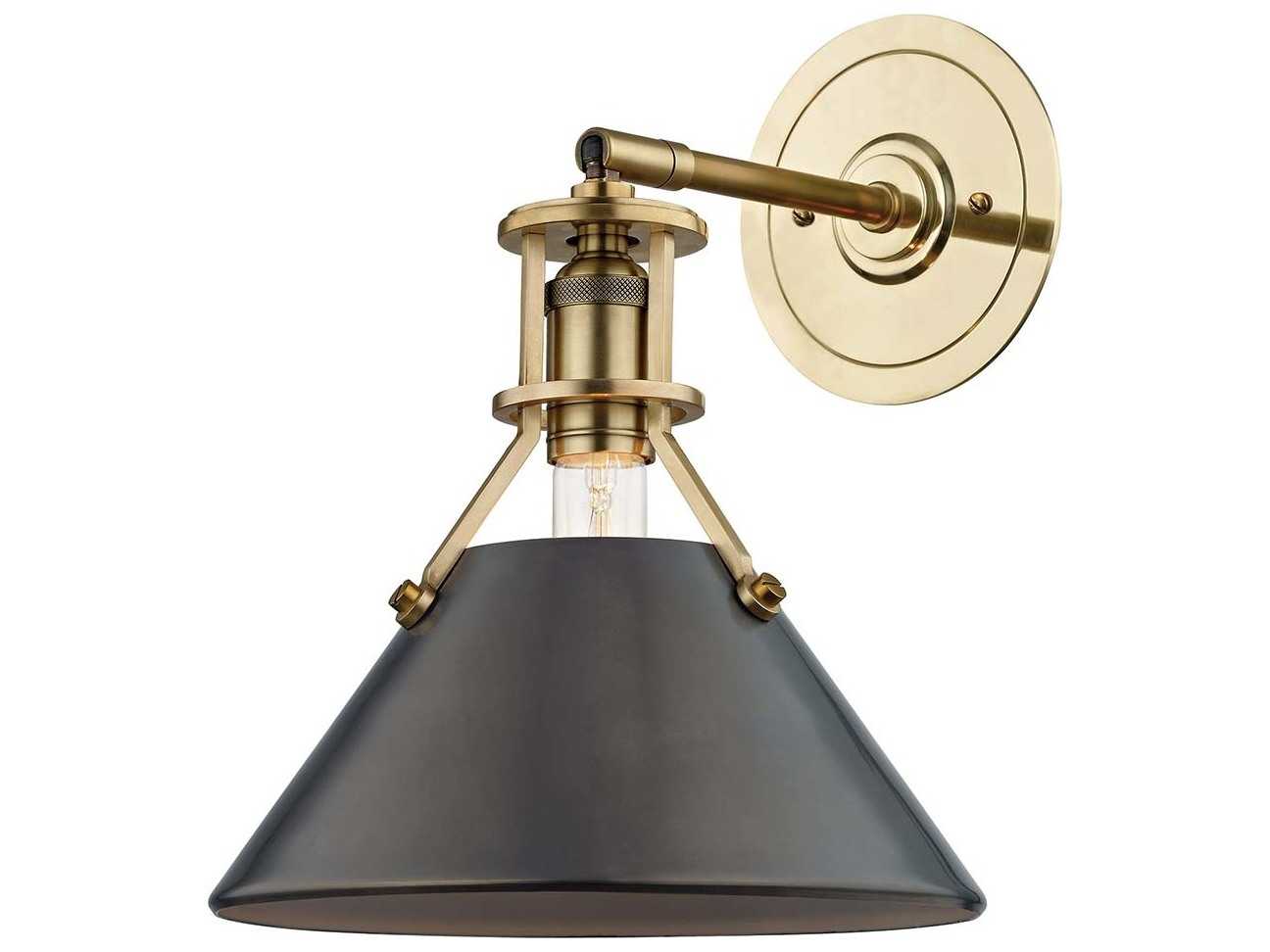 Hudson Valley Metal 1-Light Aged Antique Distressed Bronze Wall Sconce