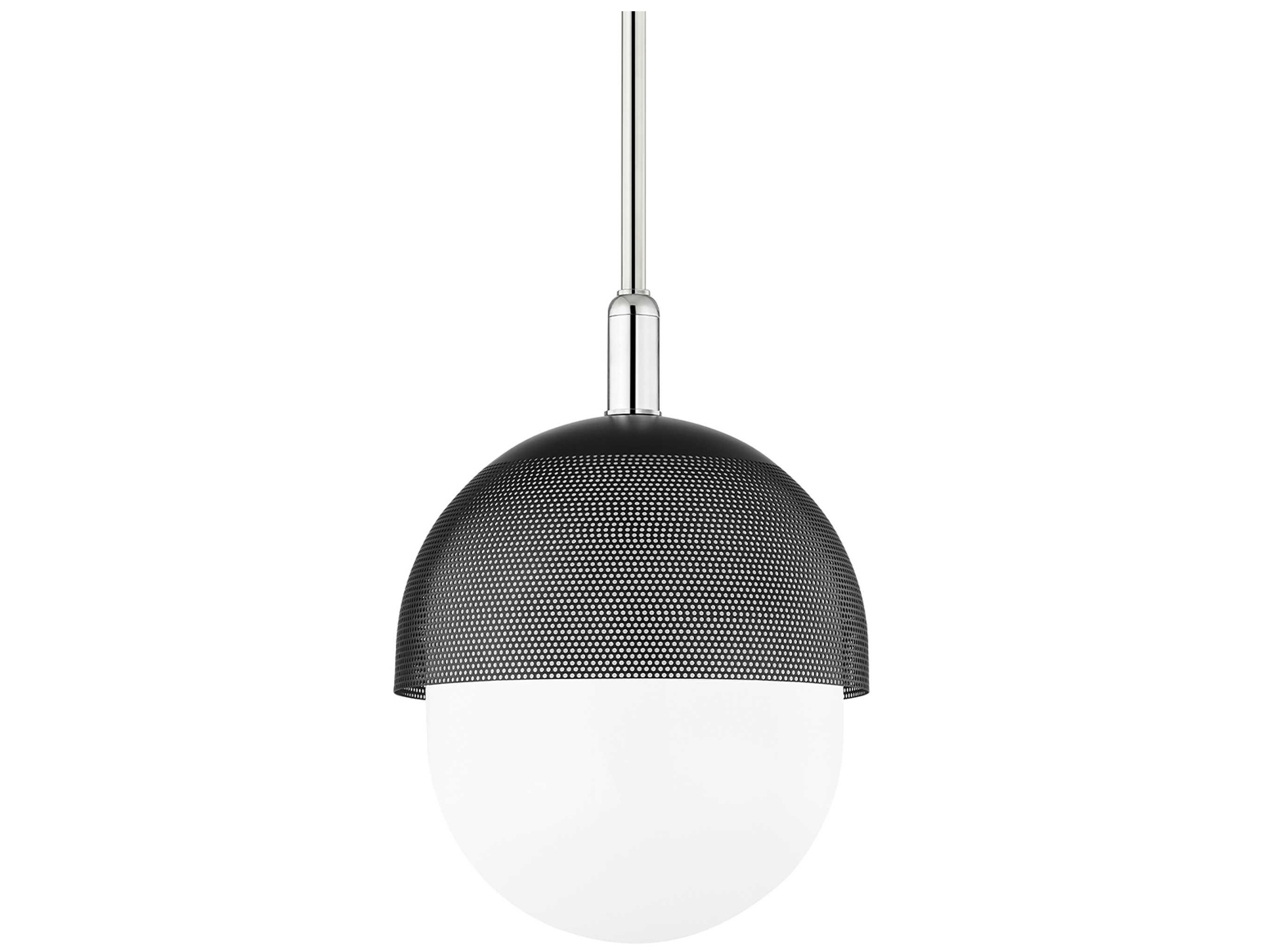Hudson Valley Nyack 1-Light Polished Nickel Black LED Pendant