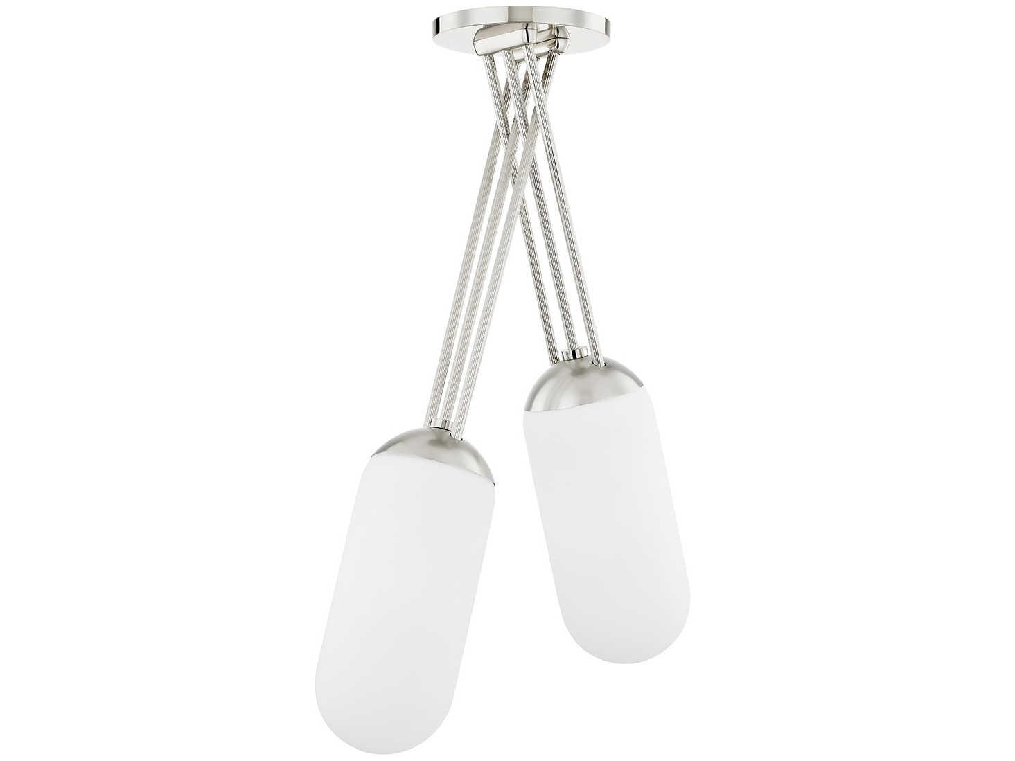 Hudson Valley Palisade 2-Light Burnished Nickel Semi Flush Mount