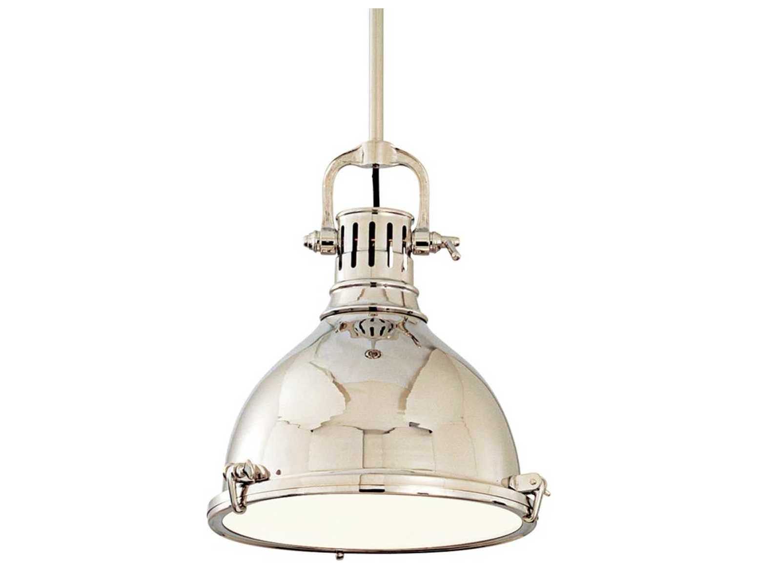 Hudson Valley Pelham 1-Light Polished Nickel Glass Pendant