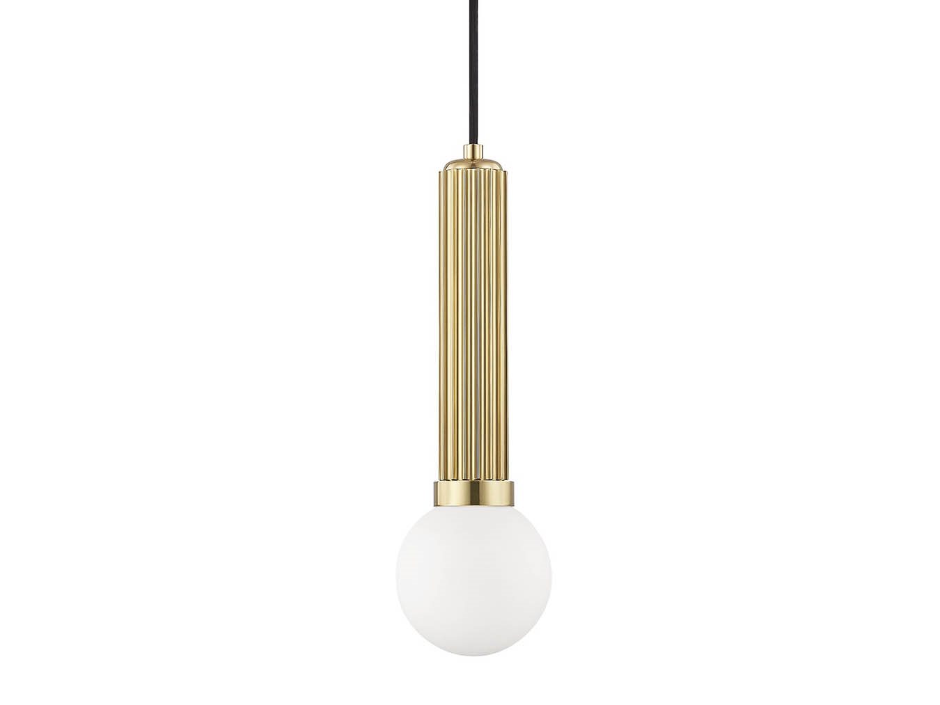 Hudson Valley Reade 1-Light Aged Brass LED Round Mini Pendant