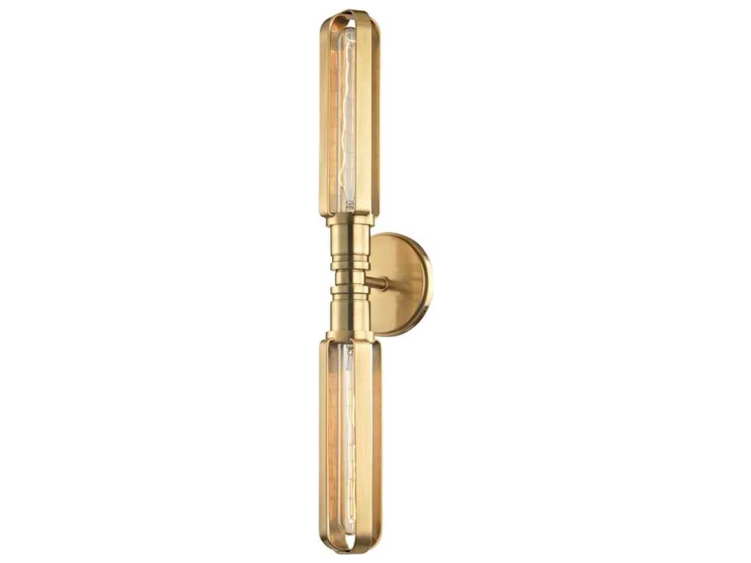 Hudson Valley Red Hook 2-Light Aged Brass Wall Sconce