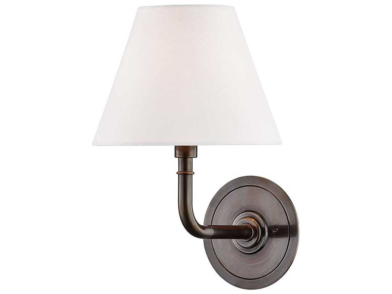 Hudson Valley Signature 1-Light Distressed Bronze Wall Sconce