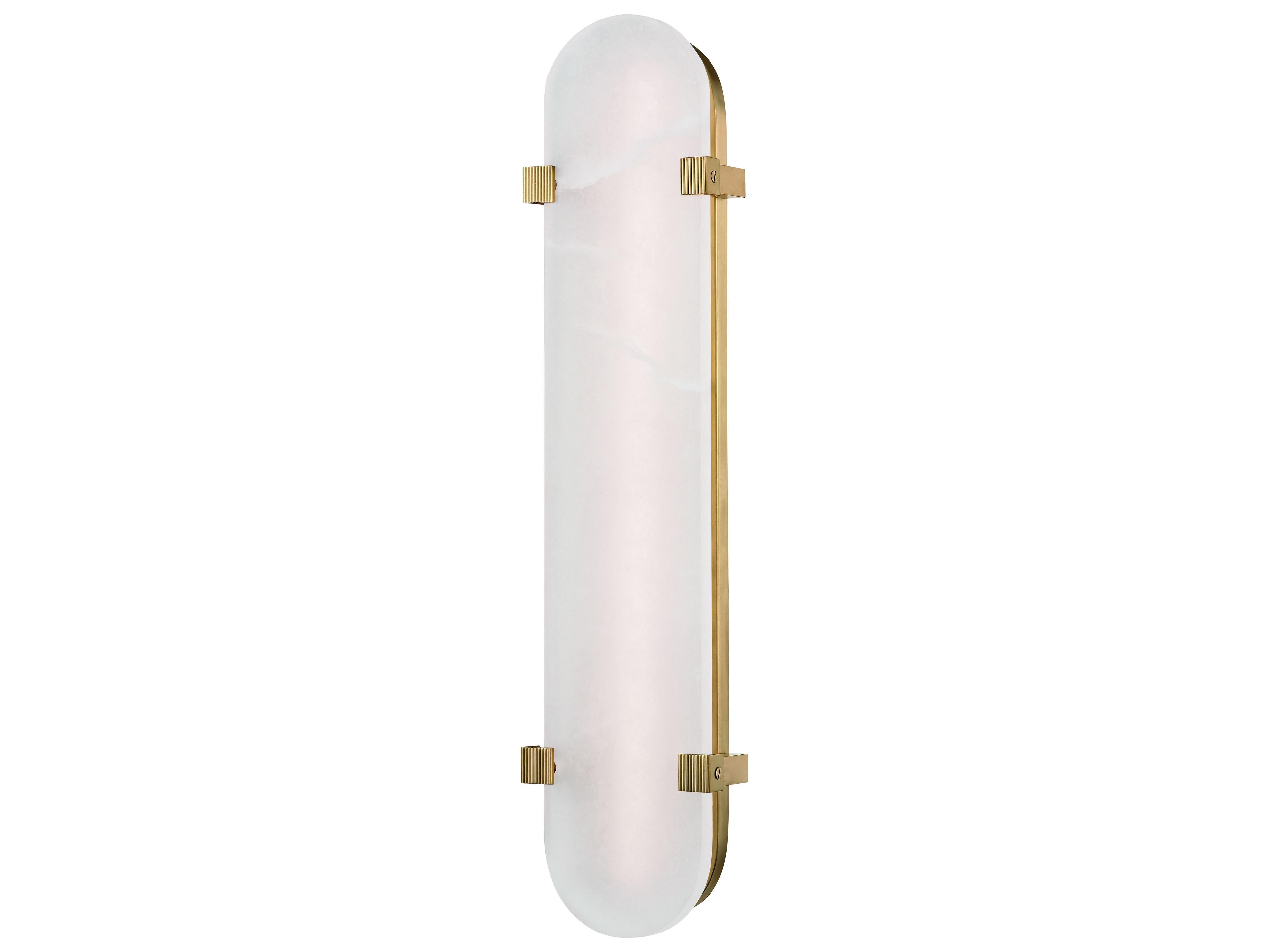 Hudson Valley Skylar 1-Light Aged Brass White LED Wall Sconce