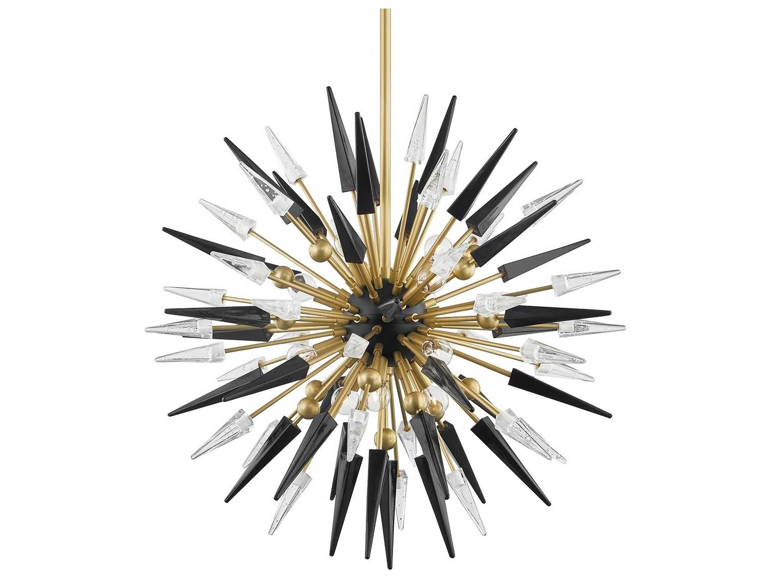 Hudson Valley Sparta 12-Light Aged Brass Pendant