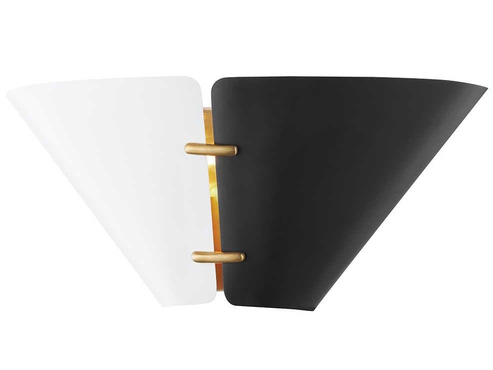 Hudson Valley Split 2-Light Aged Brass Wall Sconce