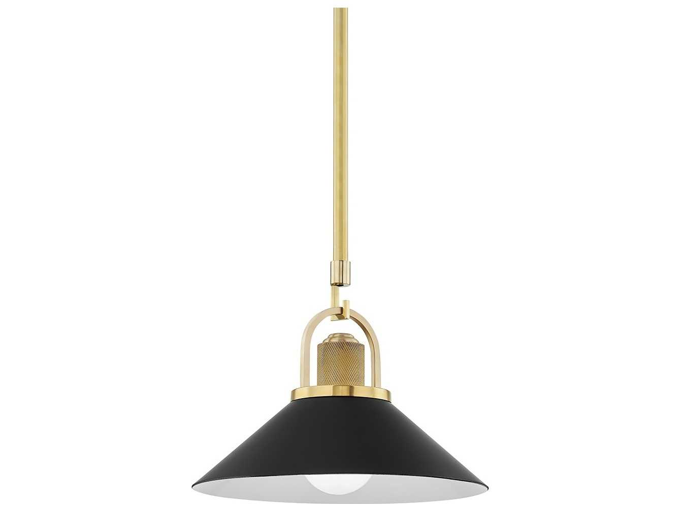 Hudson Valley Syosset 1-Light Aged Brass Mini Pendant