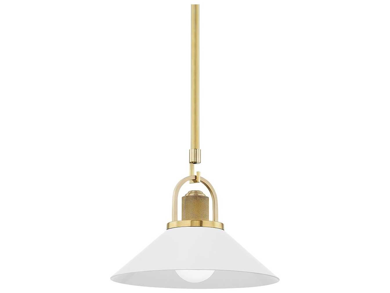 Hudson Valley Syosset 1-Light Aged Brass Mini Pendant
