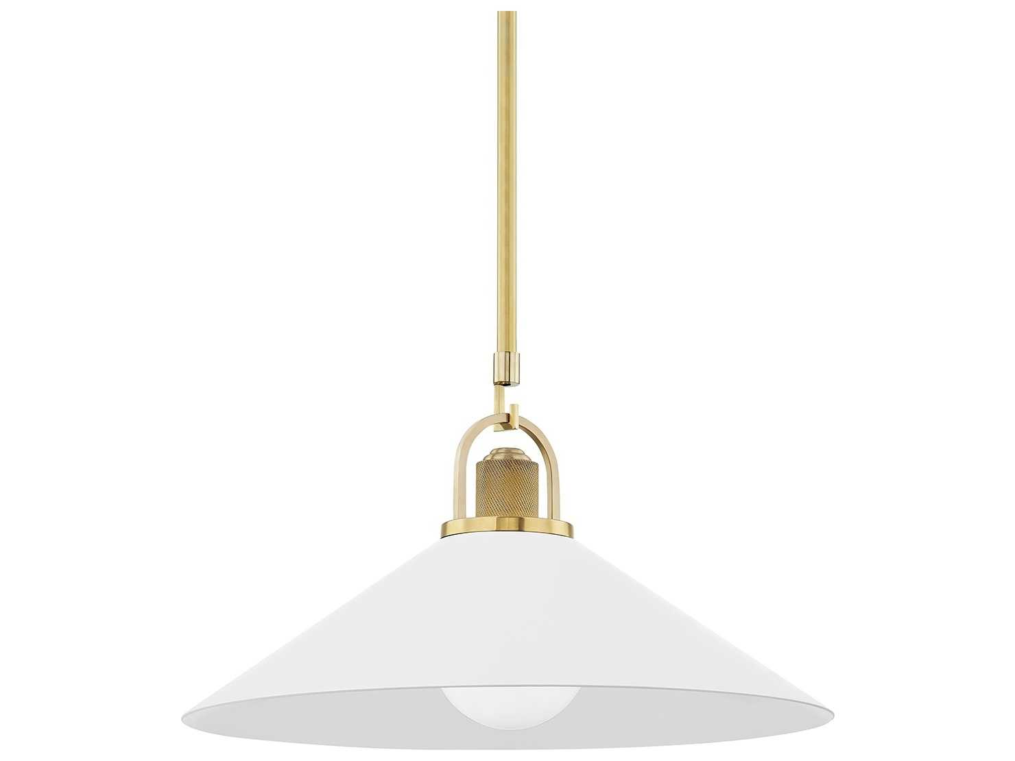 Hudson Valley Syosset 1-Light Aged Brass Pendant
