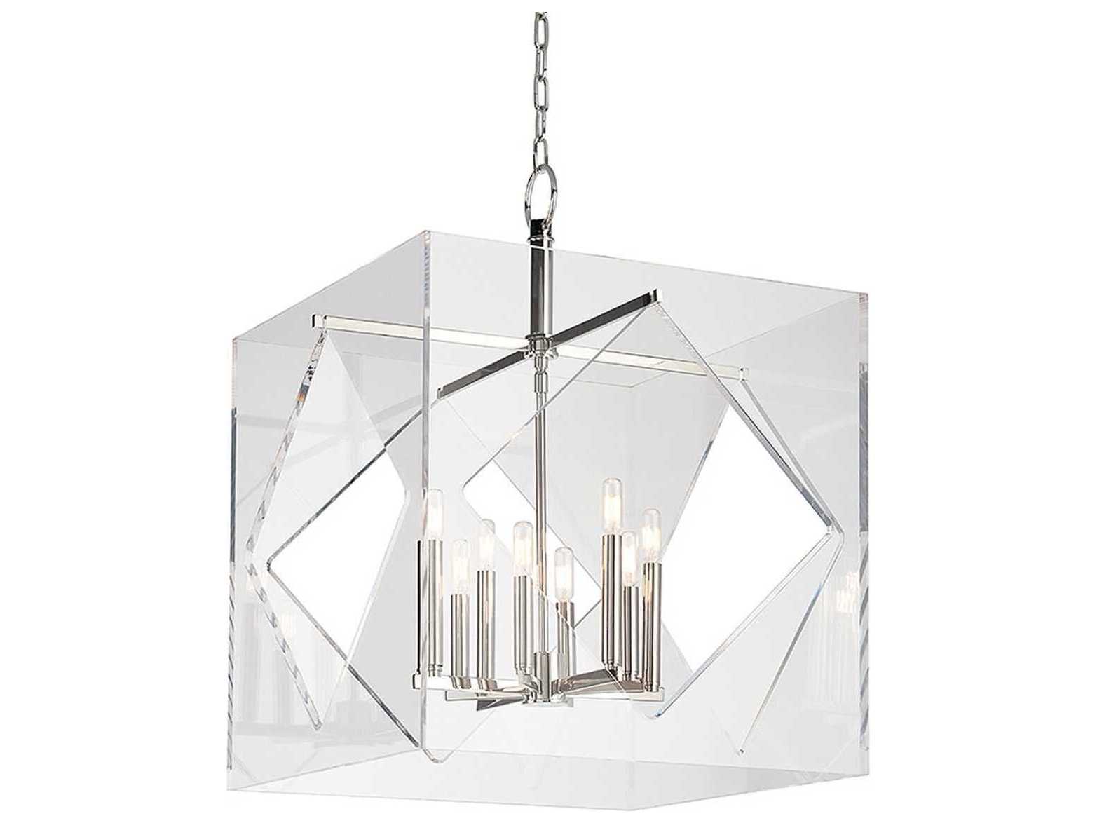 Hudson Valley Travis 8-Light Polished Nickel Clear Candelabra Chandelier