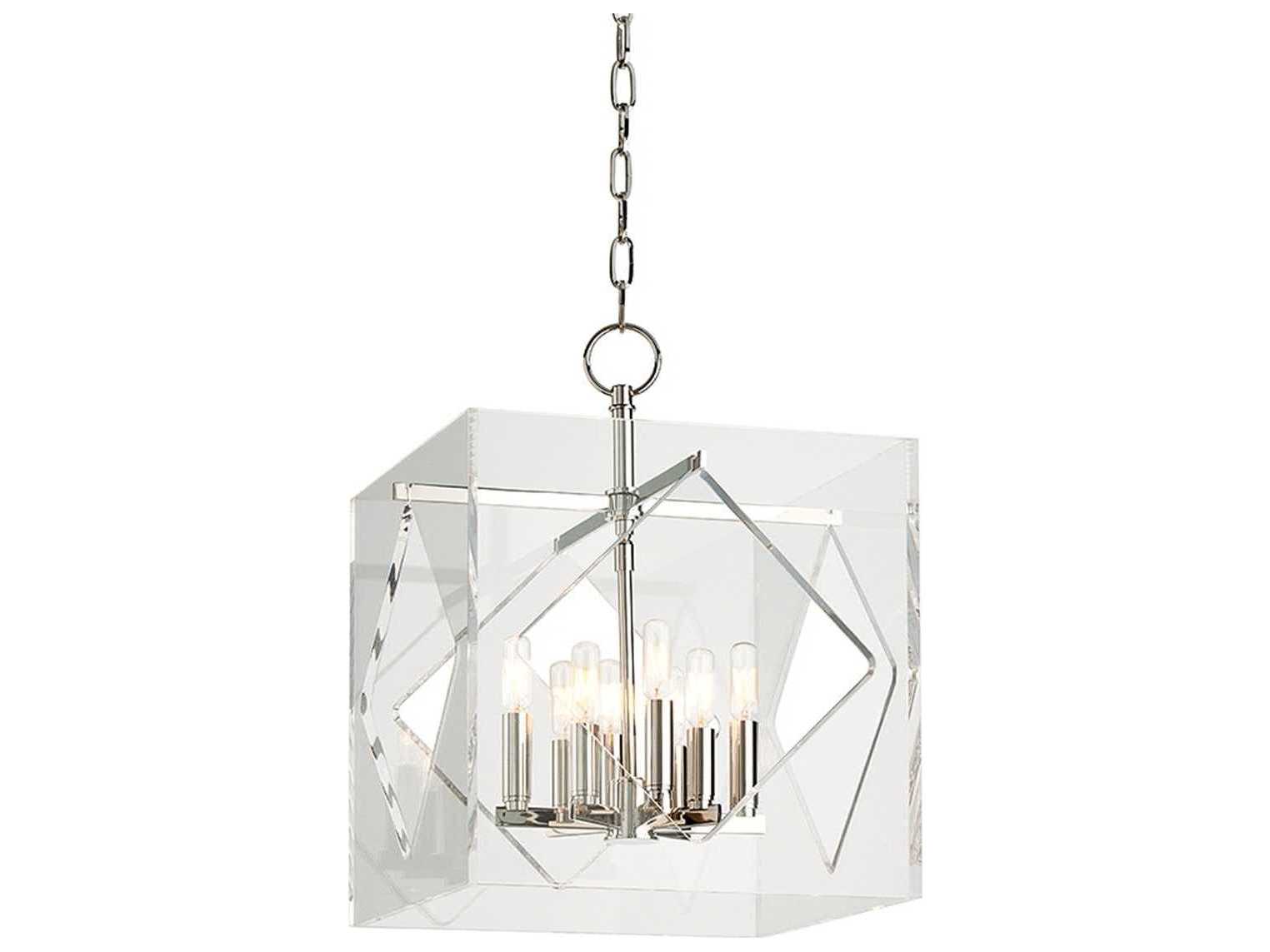 Hudson Valley Travis 8-Light Polished Nickel Clear Candelabra Chandelier