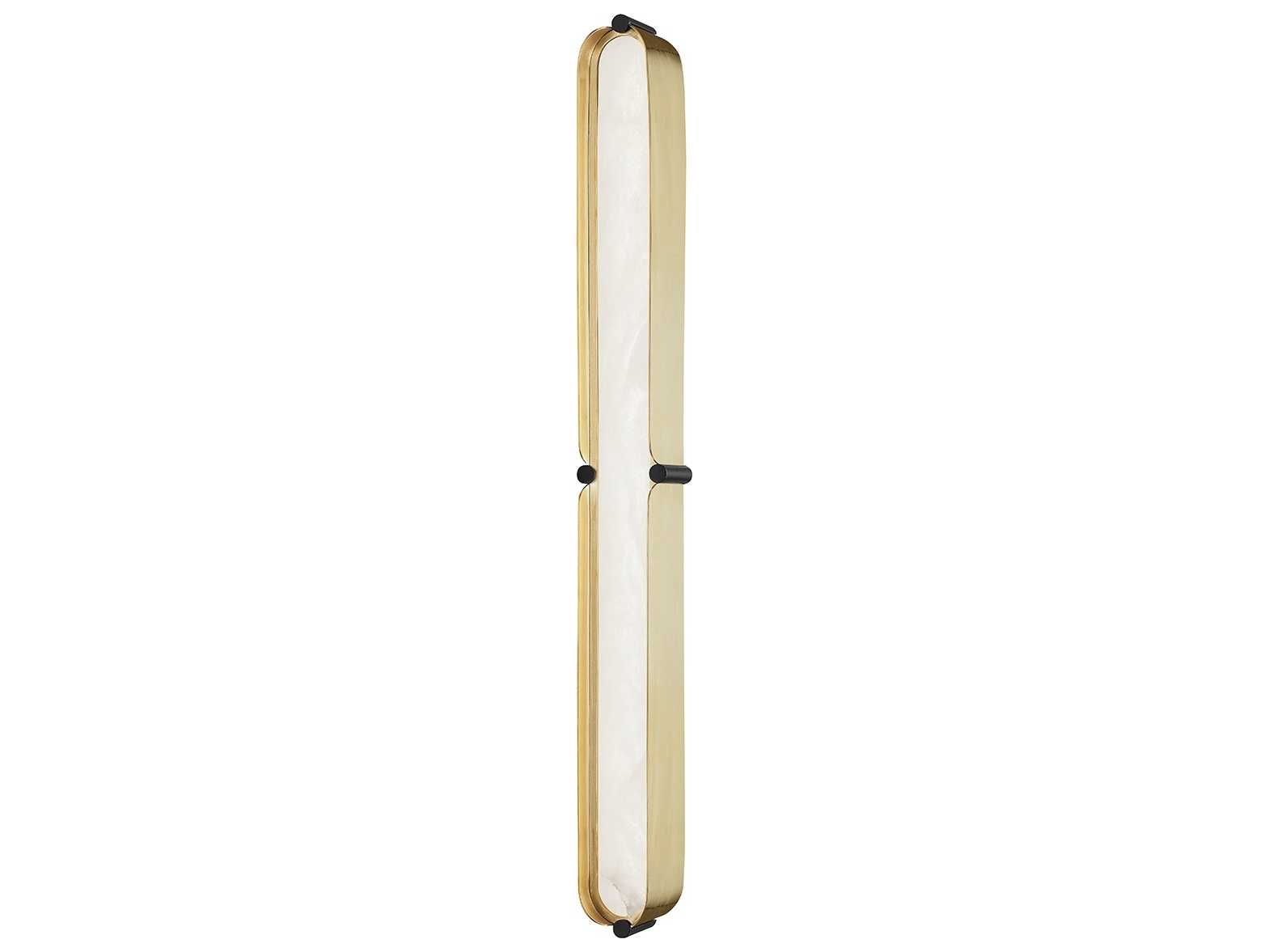 Hudson Valley Tribeca 1-Light Aged Brass Black LED Vanity Light