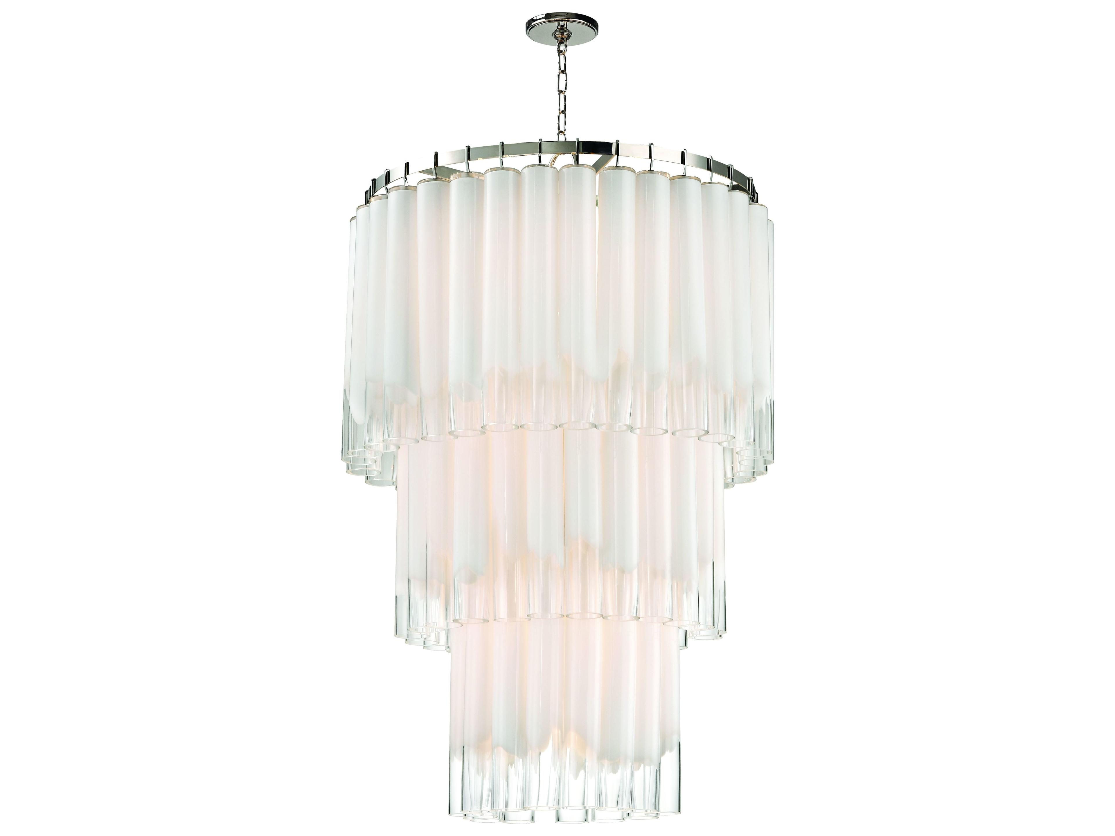 Hudson Valley Tyrell 16-Light-Light6 Polished Nickel Clear Crystal Glass Candelabra Drum Chandelier