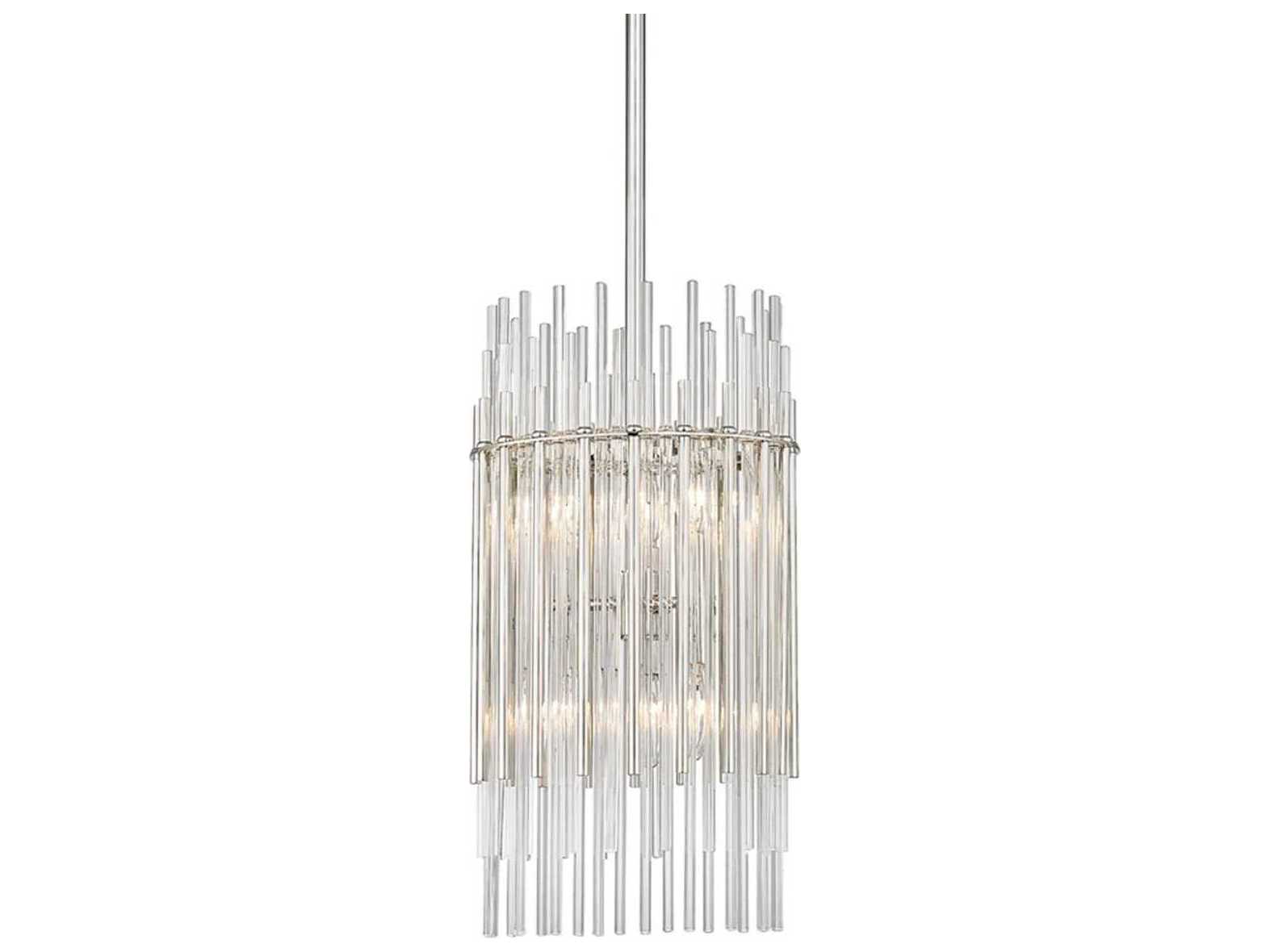 Hudson Valley Wallis 6-Light Polished Nickel Clear Glass Mini Pendant