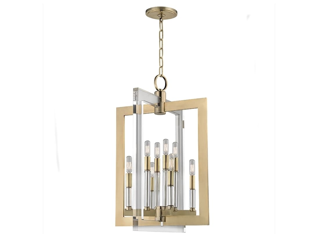 Hudson Valley Wellington 8-Light Aged Brass Candelabra Chandelier