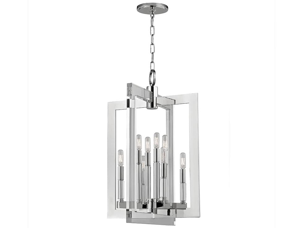 Hudson Valley Wellington 8-Light Polished Nickel Candelabra Chandelier