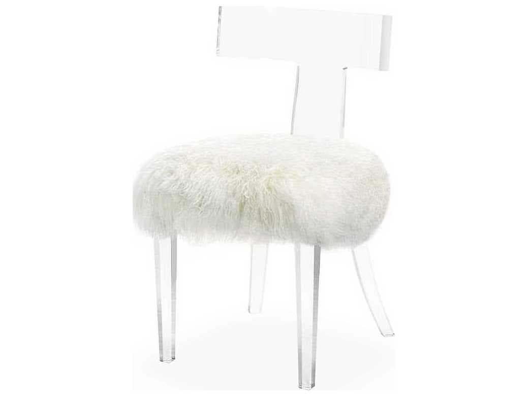 Interlude Home Tristan Clear Leather Accent Chair