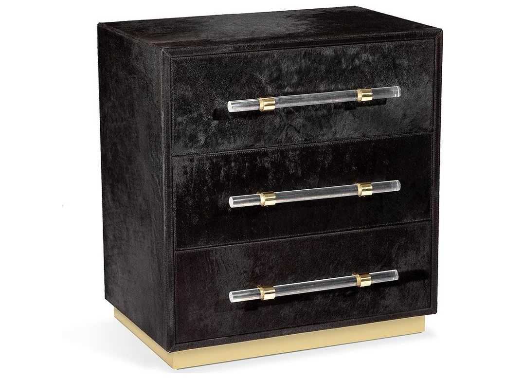 Interlude Home Cassian 3-Drawers Gold Chest Nightstand