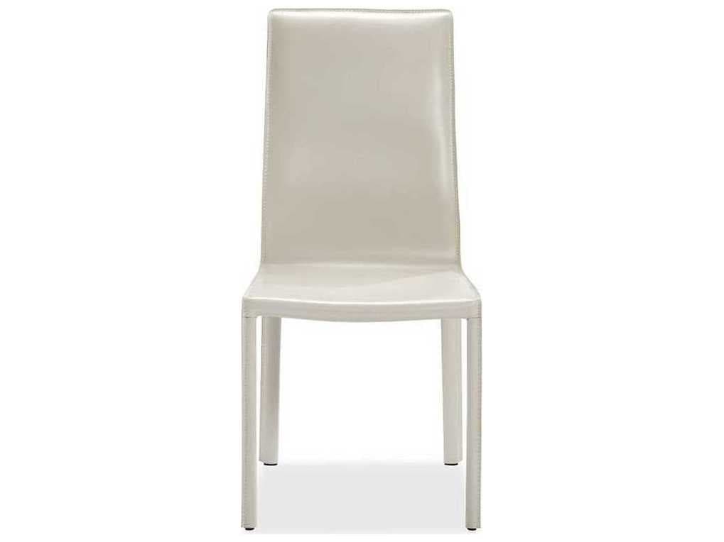 Interlude Home Jada High Back Beige Leather Side Dining Chair