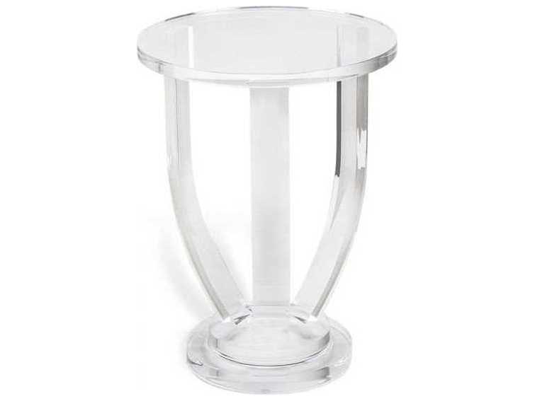 Interlude Home Round Clear End Table
