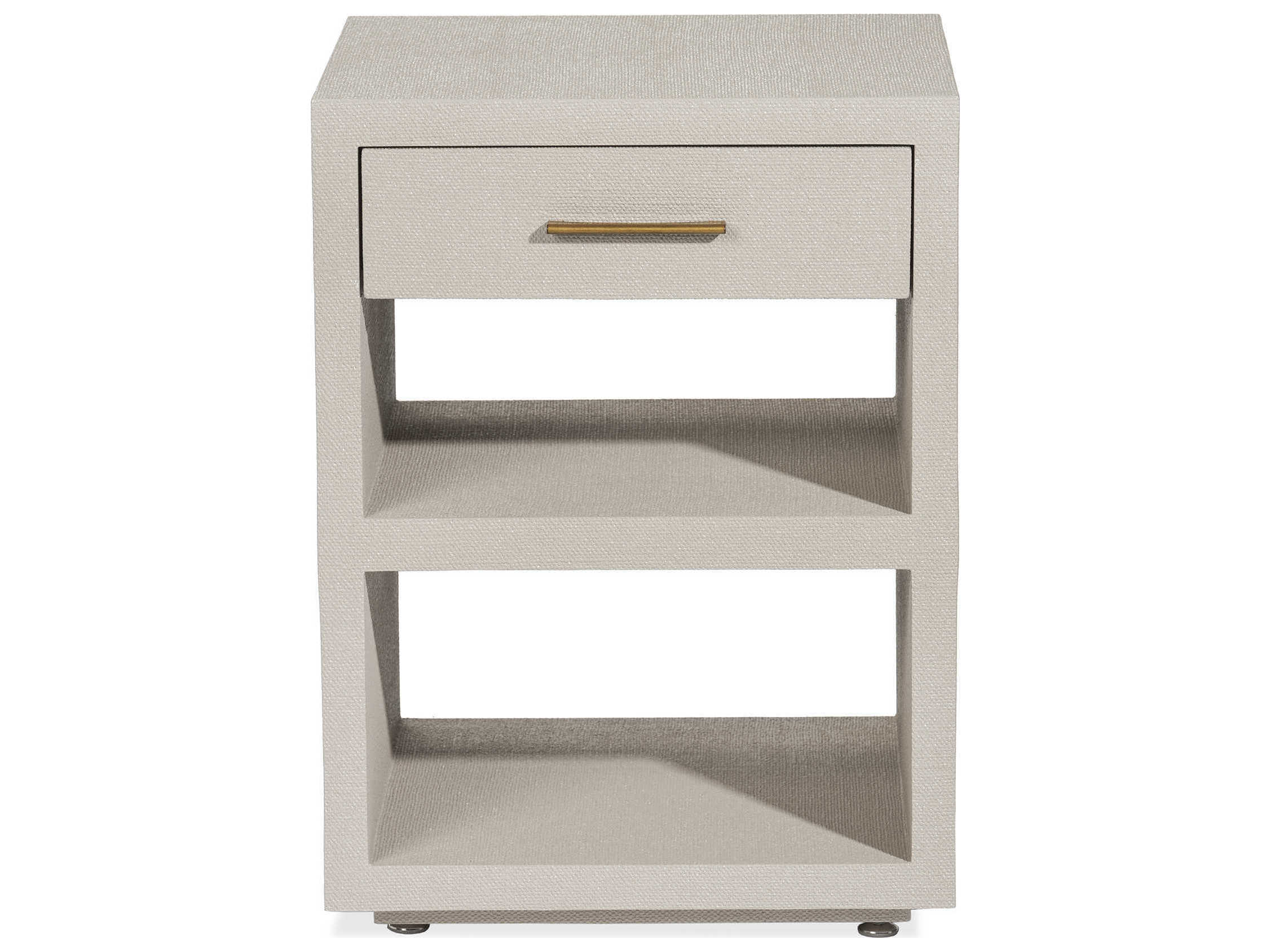 Interlude Home Livia 1-Drawer Beige Chest Nightstand
