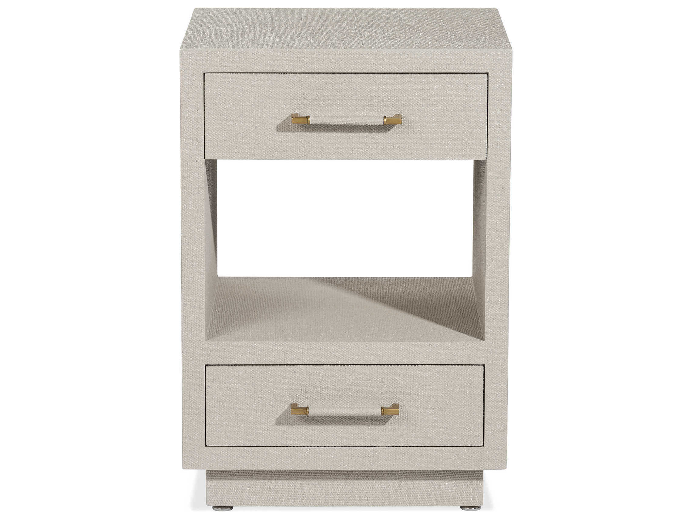 Interlude Home Taylor 2-Drawers Beige Chest Nightstand