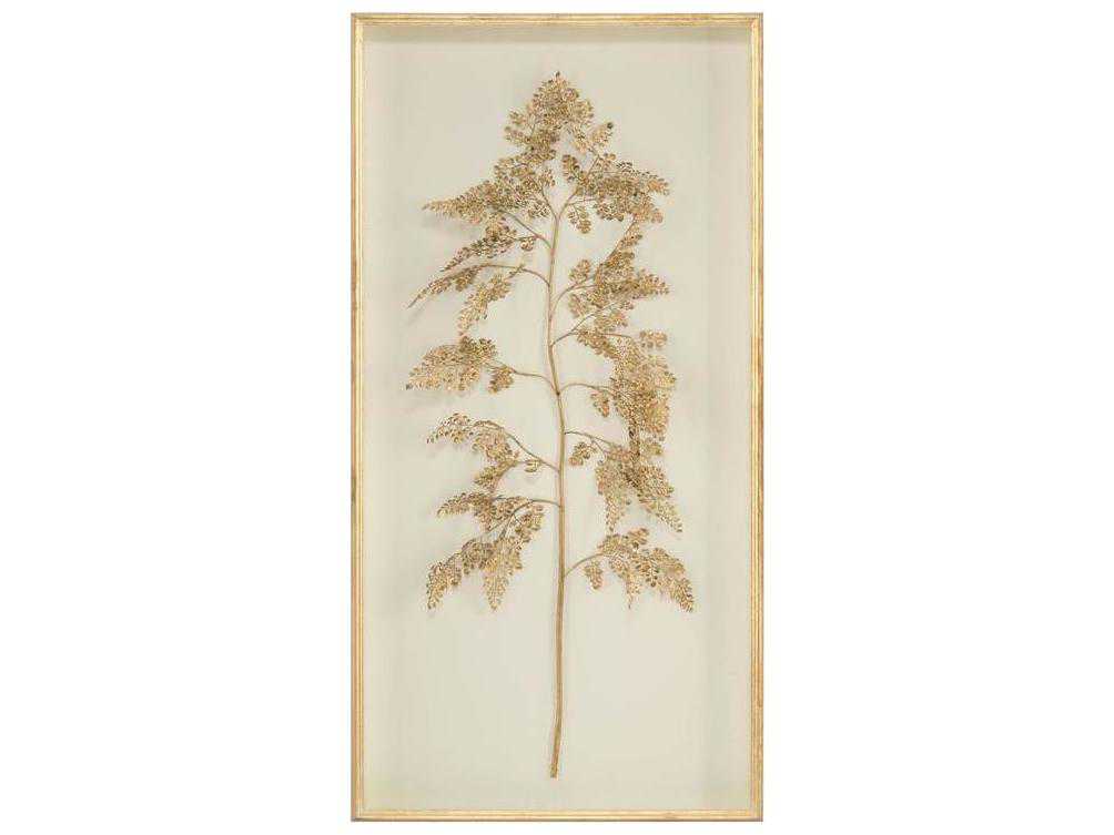 John Richard Golden Frond-I On Ivory Wall Art