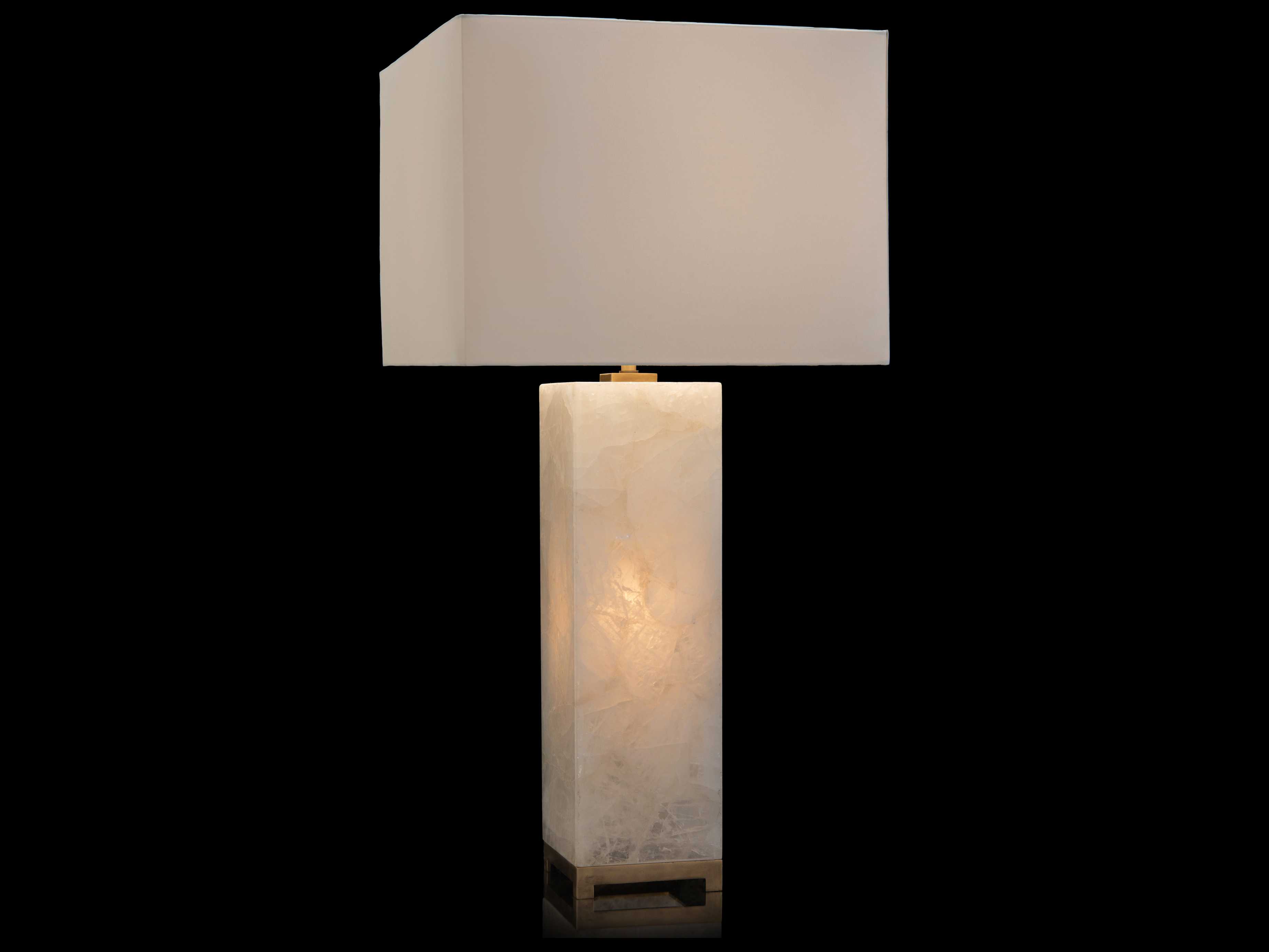 John Richard Mark McDowell Illuminated Calcite Buffet/Table Antique Brass LED Buffet Lamp