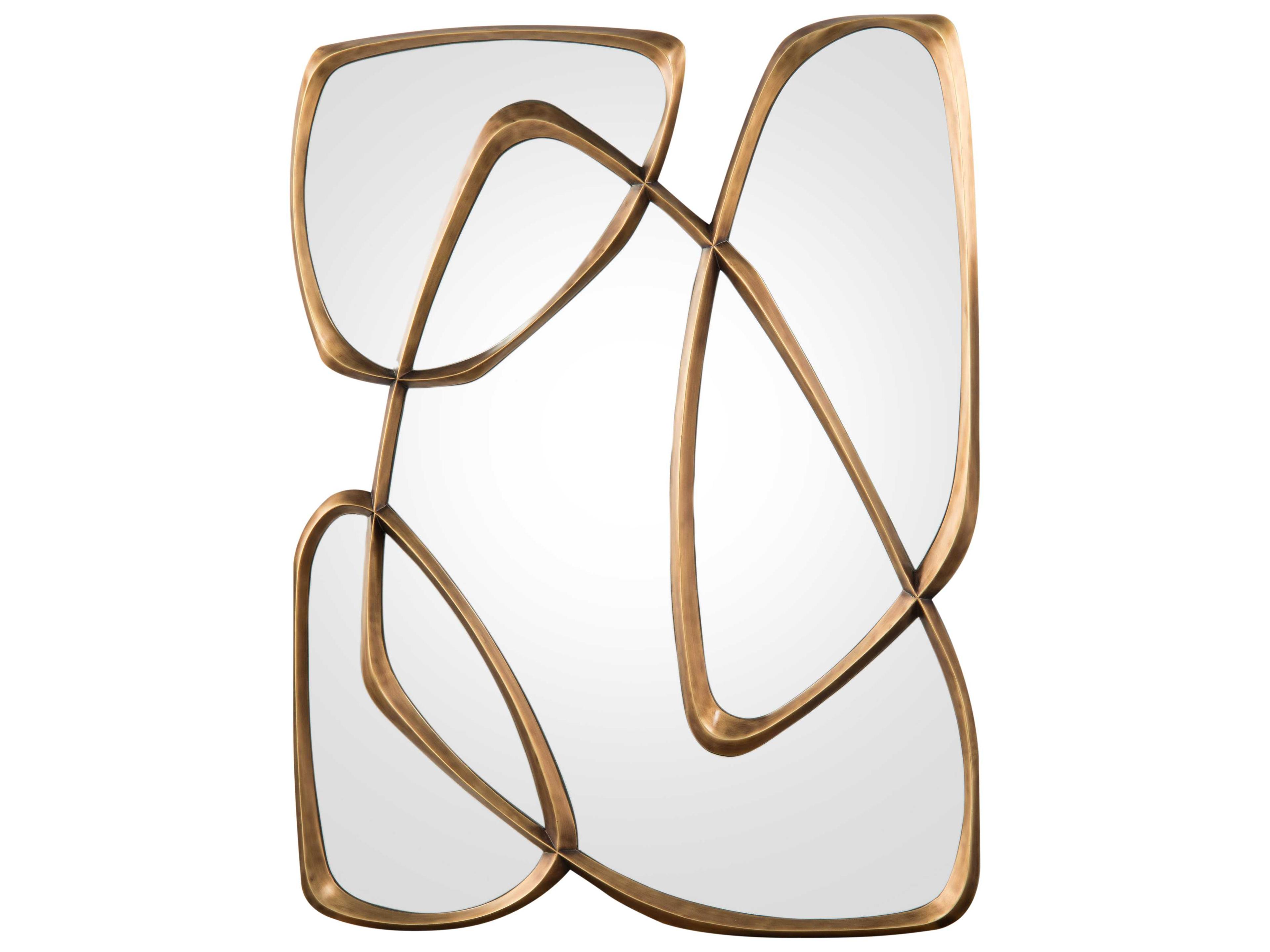 John Richard Mark McDowell Zeta Mayan Bronze Frame Wall Mirror