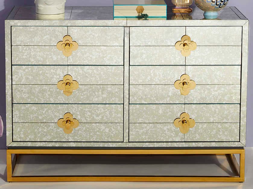 Jonathan Adler Delphine 6-Drawers Gold Double Dresser