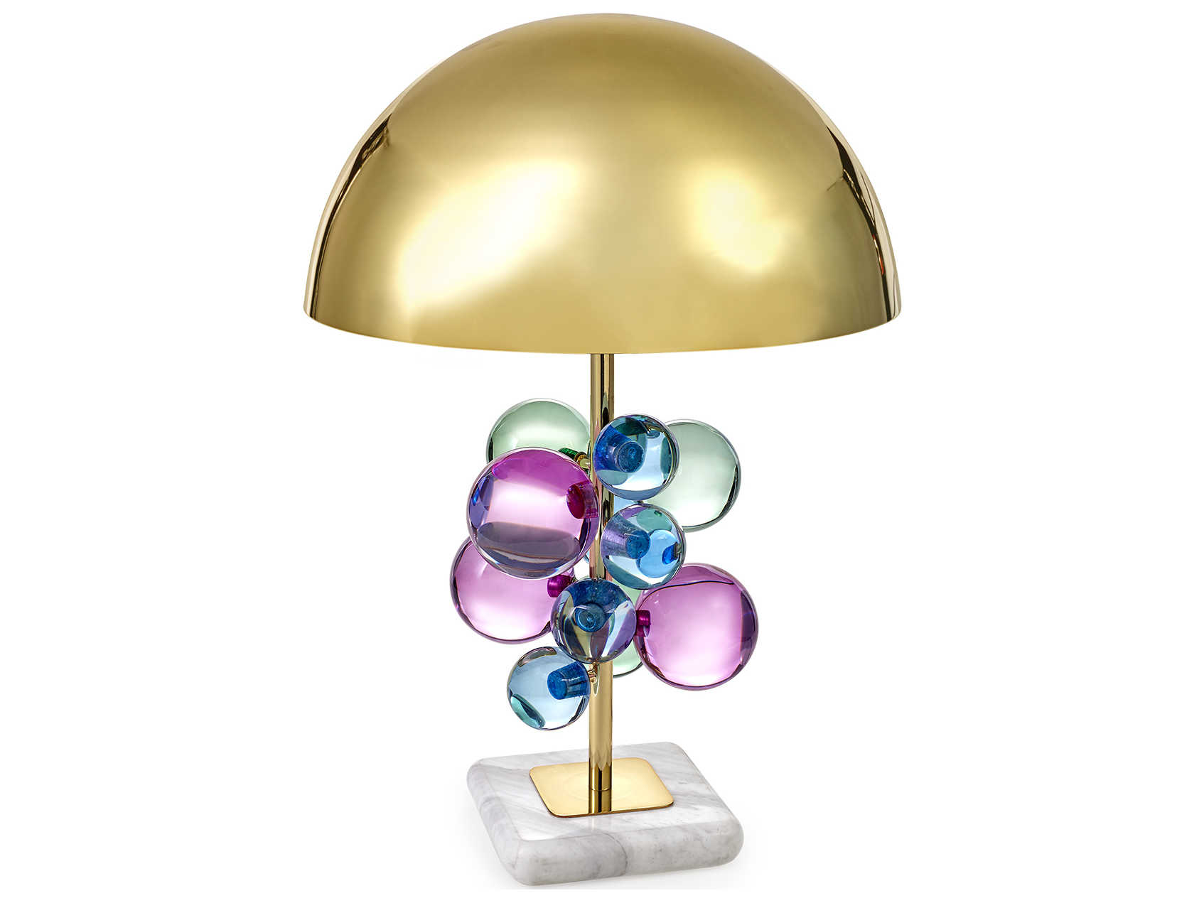 Jonathan Adler Globo Multi Brass Blue Buffet Lamp