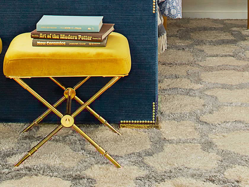 Jonathan Adler Rider Rialto Gold Velvet Upholstered Accent Bench