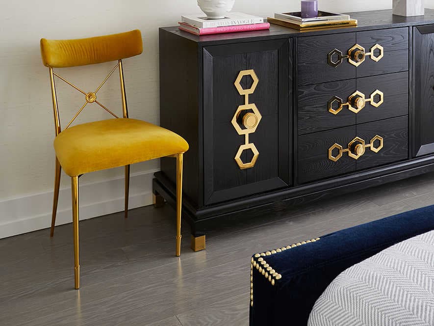 Jonathan Adler Rider Gold Side Dining Chair