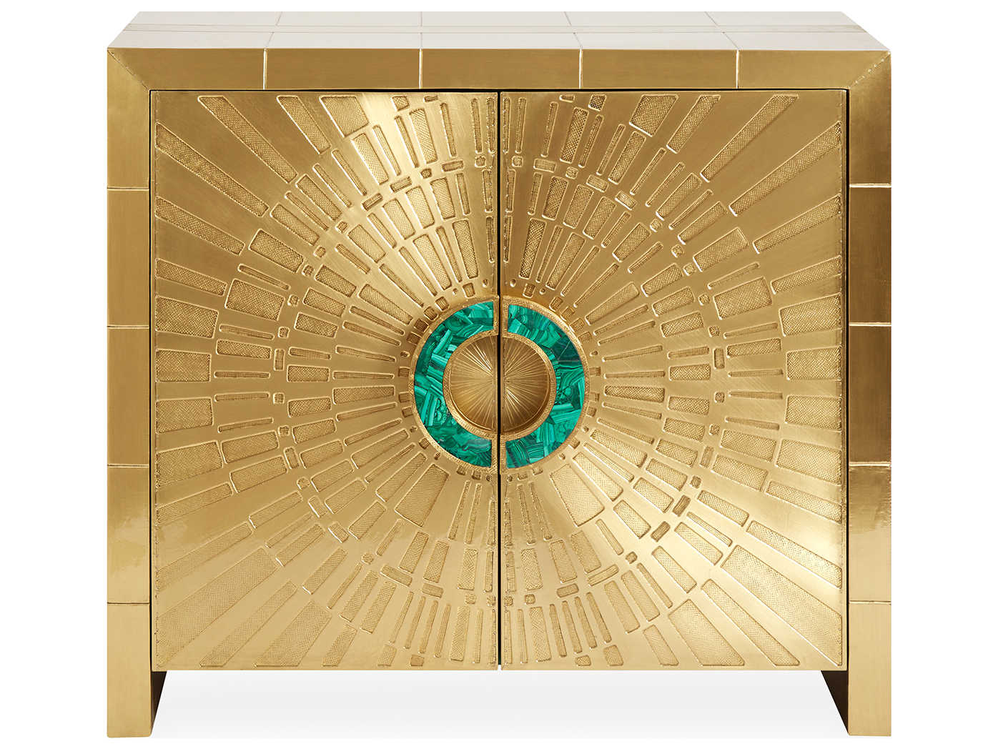 Jonathan Adler Talitha Brass Gold Accent Chest
